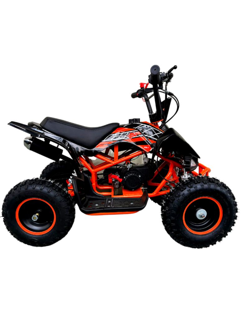 Mini Cuatrimoto Atv03 Naranja Motor 49cc Encendido Electrico