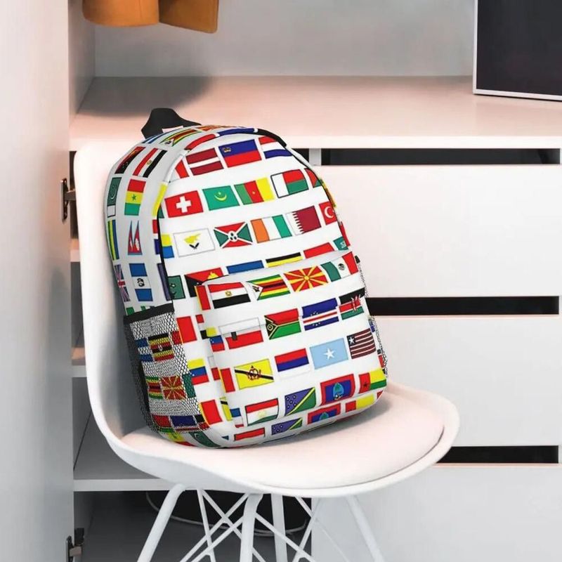 Mochila con Estampado mundial MXFMB-002 GloFlagsBlack Mochila con Estilo internacional