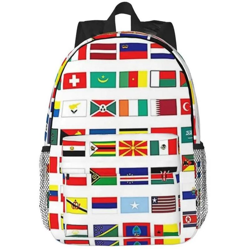 Mochila con Estampado mundial MXFMB-002 GloFlagsBlack Mochila con Estilo internacional