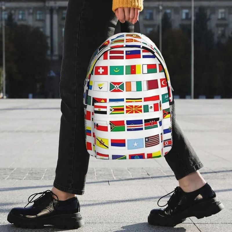 Mochila con Estampado mundial MXFMB-002 GloFlagsBlack Mochila con Estilo internacional