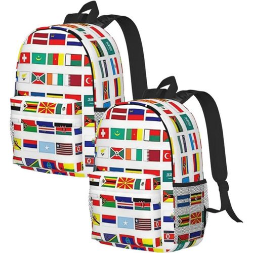 Mochila con Estampado mundial MXFMB-002 GloFlagsBlack Mochila con Estilo internacional
