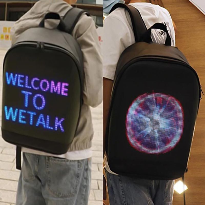 Mochila LED MXPXL-002 PixelBlack Bolsa Impermeable
