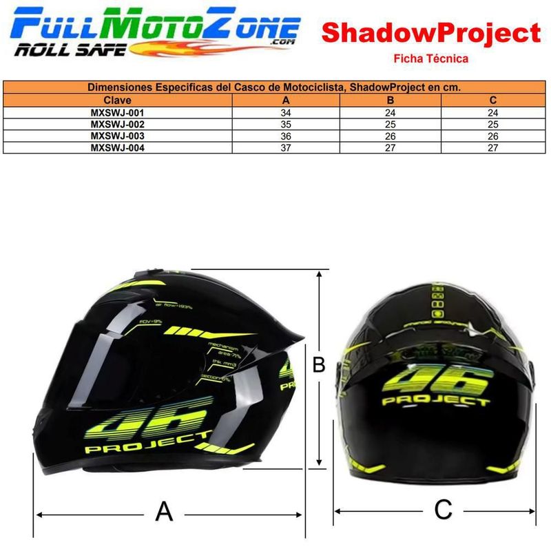 Casco Motociclista MXSWJ-002 ShadowProject Cascos Resistentes