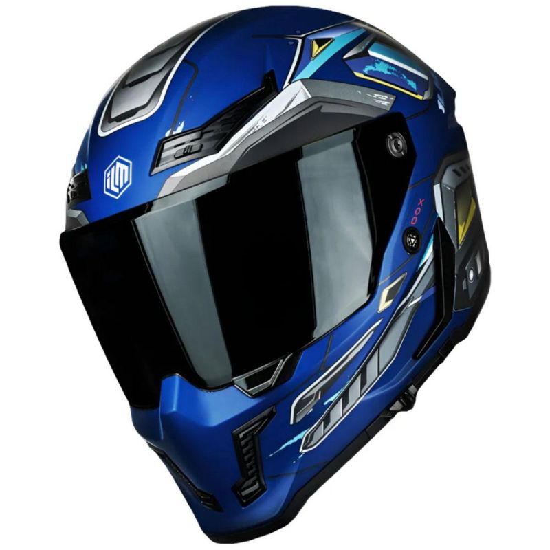 Casco Ilm Vendetta Mf509 Cyborg Azul G Azul