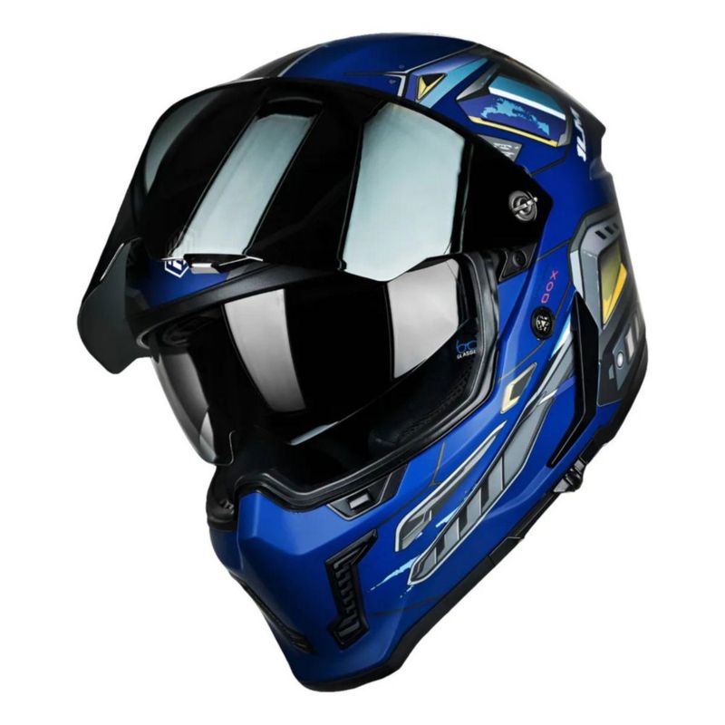 Casco Ilm Vendetta Mf509 Cyborg Azul G Azul