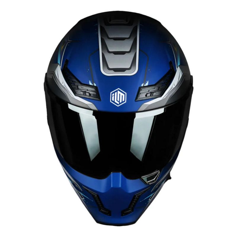 Casco Ilm Vendetta Mf509 Cyborg Azul G Azul