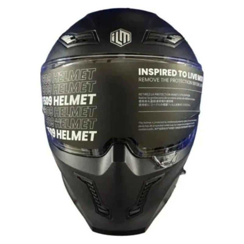 Casco Ilm Mf509 Pro Pinlock Negro Metal M Negro