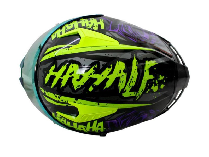 Casco Para Moto Cerrado Half Brillante Visor Revo Espejo Lente Humo Pinlock Certificado Ece-22.06 Talla M