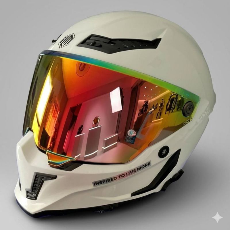 Casco Ilm Vendetta Mf509 Blanco S Blanco Mate