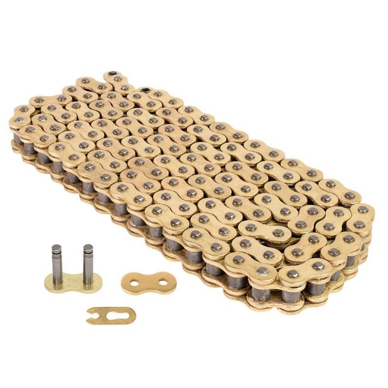 Cadena 428h-126l para motocicleta dorada leiruki
