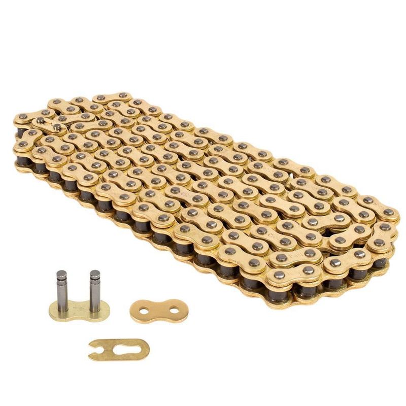 Cadena para motocicleta 520h-116 dorada leiruki