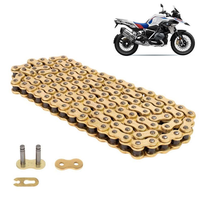 Cadena para motocicleta 520h-116 dorada leiruki