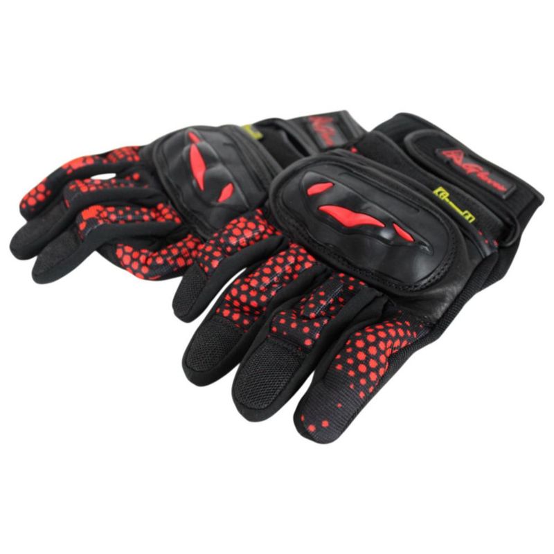 Guantes a Gloves Proteccion en nudillos Smart Touch Negro Rojo Talla L