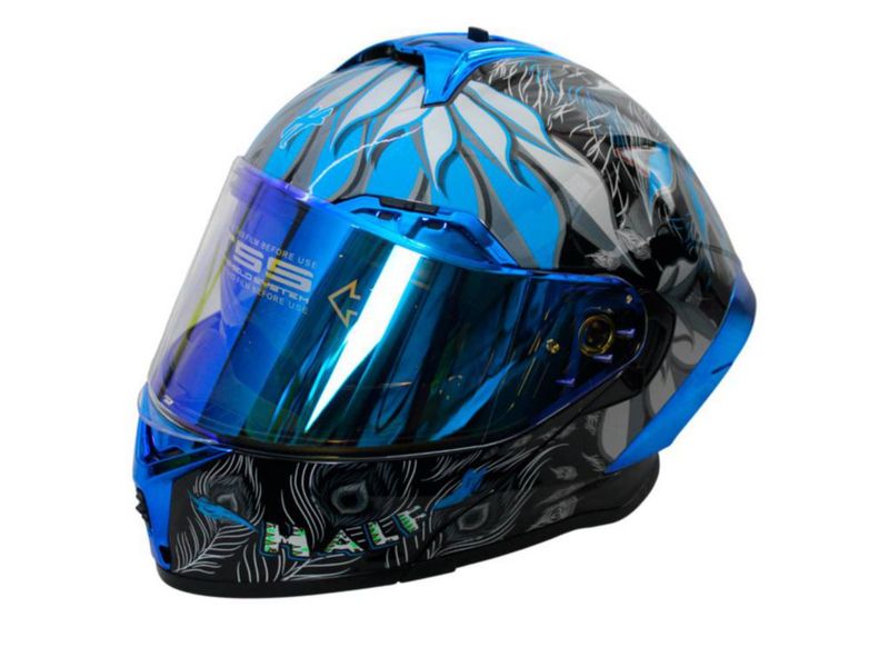 Casco Para Moto Abatible Alebrije Half Gris Doble Visor Revo Azul Transparente Lente Humo Certificado Dot Talla M