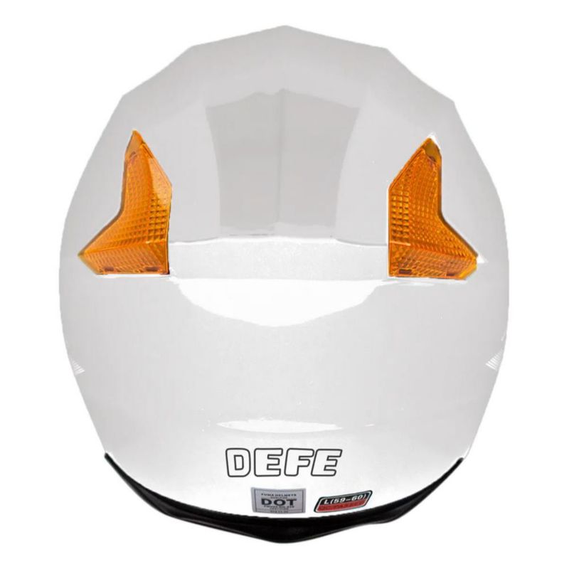 Casco Motocicleta Abierto 3/4 Visera Doble Hd Abatible Dot Blanco Mediano