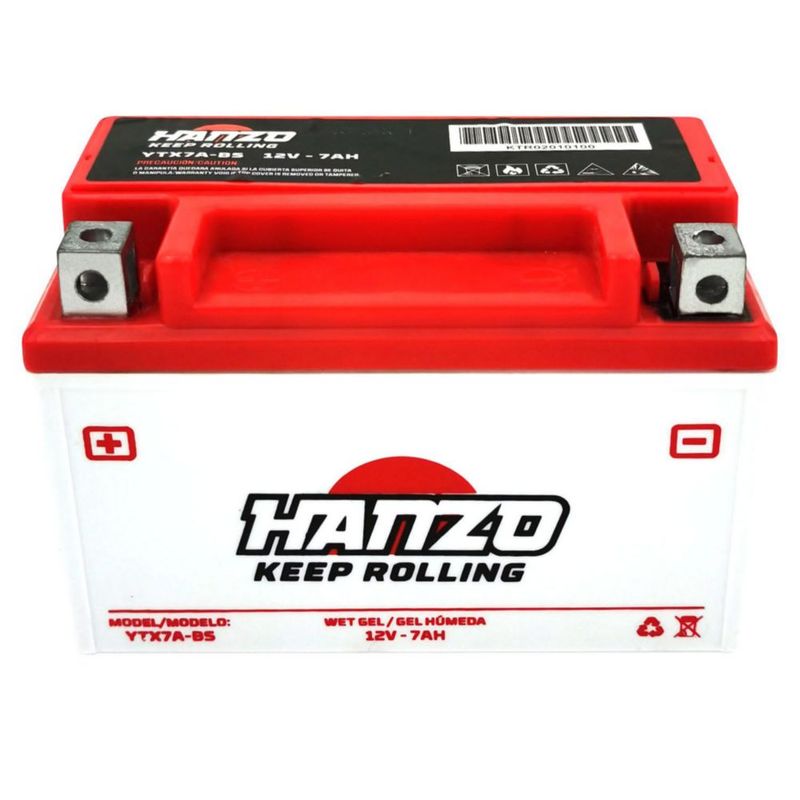 BATERIA HANZO GEL HUMEDA 12V 7Ah POLOS +,-