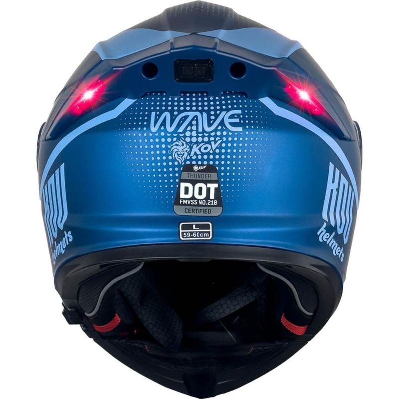Casco Kov Thunder Waves Azul XXL Azul Mate