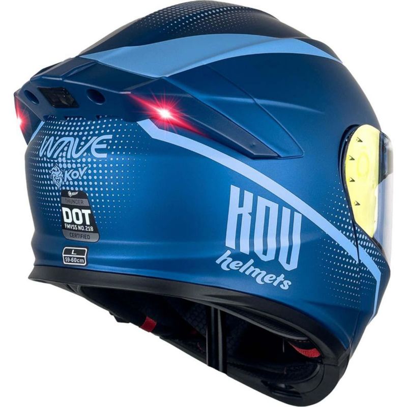 Casco Kov Thunder Waves Azul XXL Azul Mate