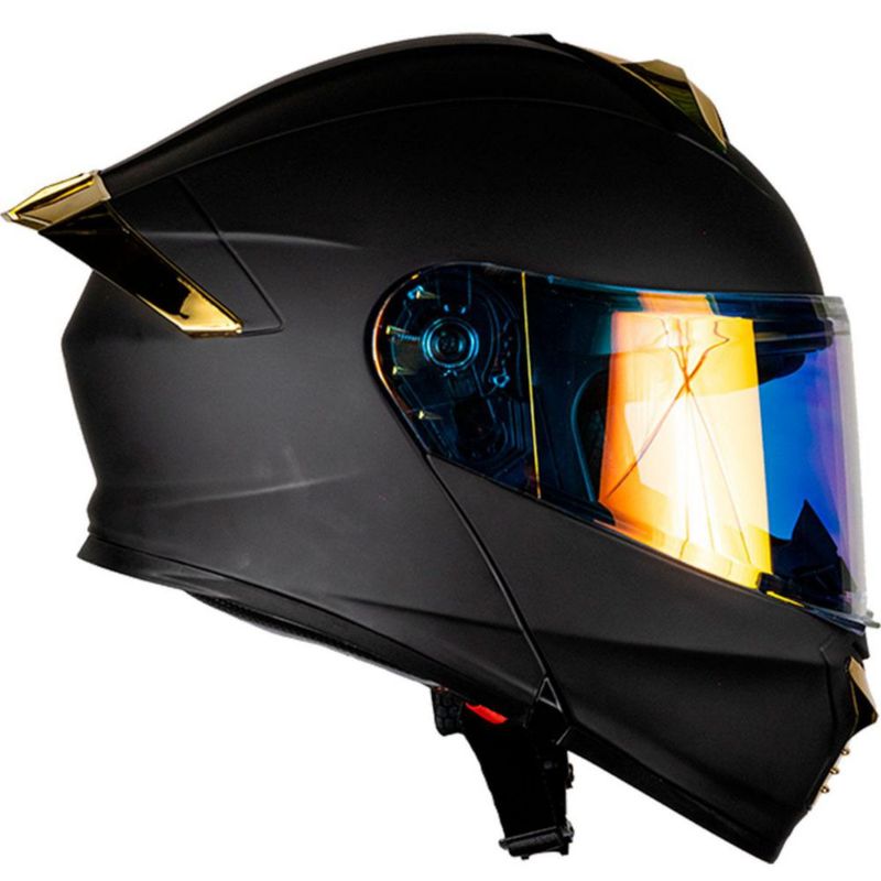 Casco Kov Thunder Negro Dorado S Negro Mate