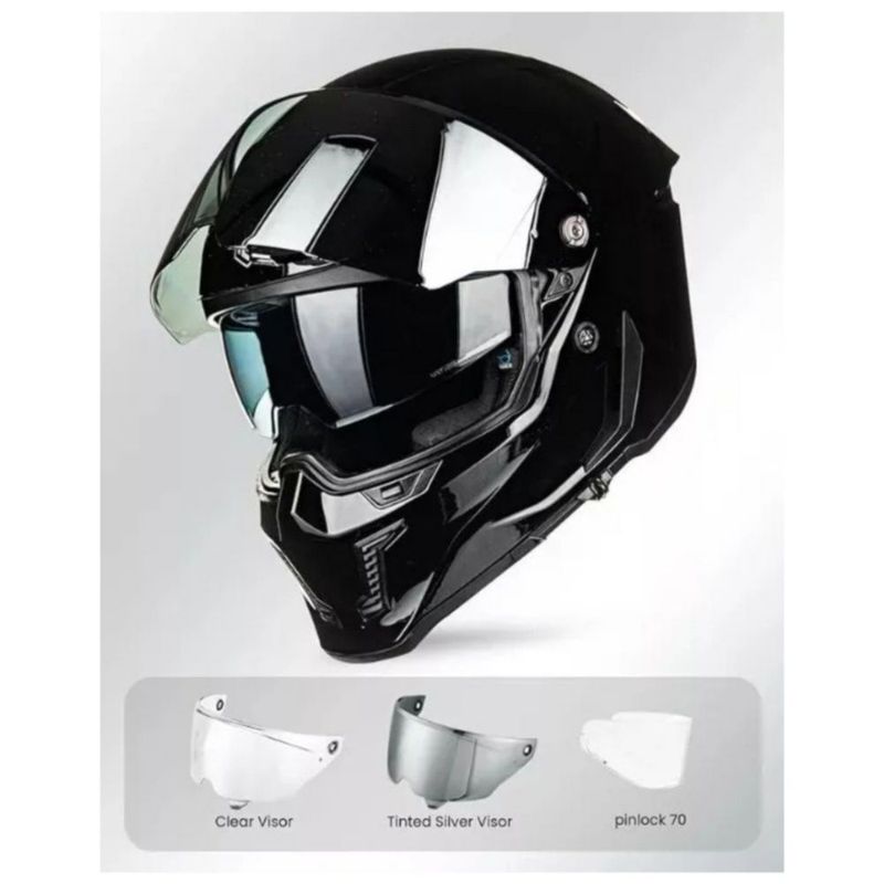 Casco Ilm Vendetta Mf509 Negro Gloss S Negro