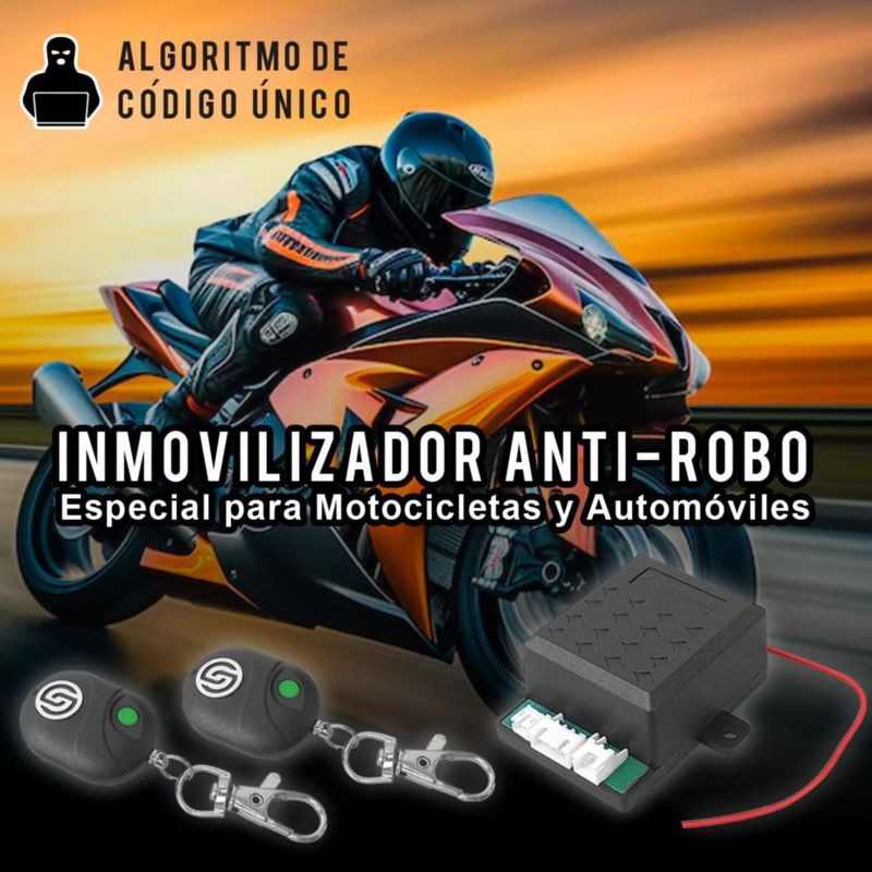Alarma Antirrobo Moto Auto ENFORCER-1000 Con Control A Distancia Steelpro