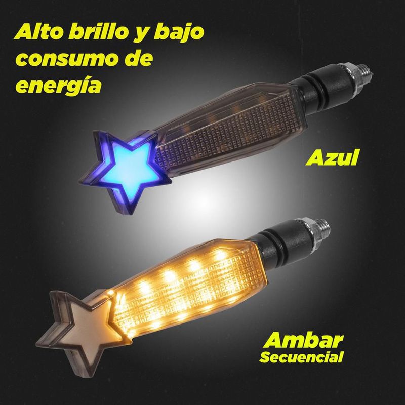 Direccionales para motocicleta universales con estrella r280 kinlley