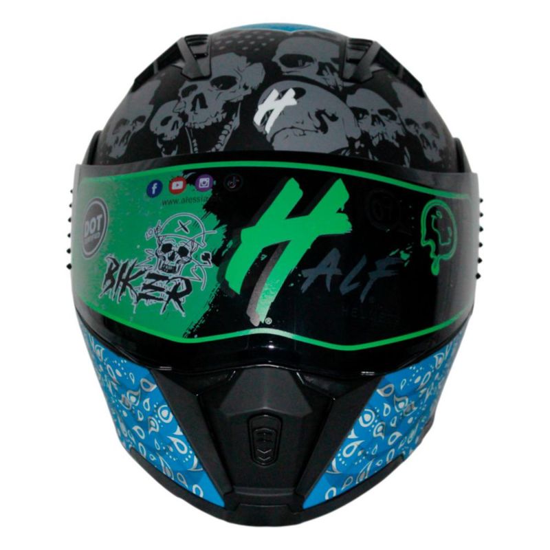 Casco Para Moto Abatible Bandido Blue Certificado Dot talla L