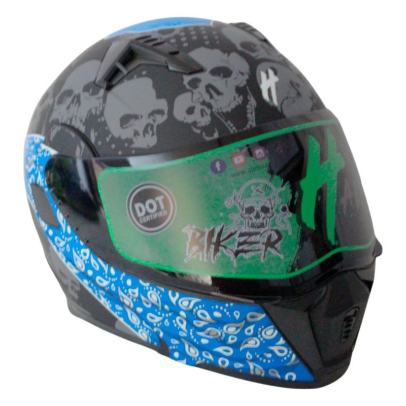 Casco Para Moto Abatible Bandido Blue Certificado Dot talla L