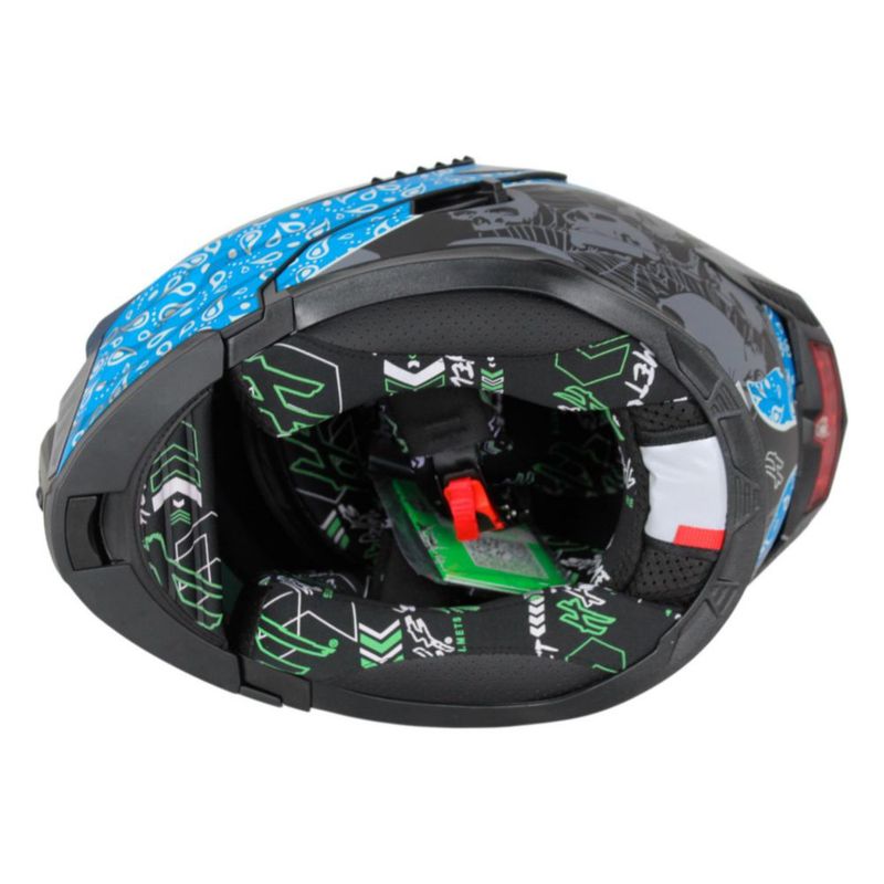 Casco Para Moto Abatible Bandido Blue Certificado Dot talla L