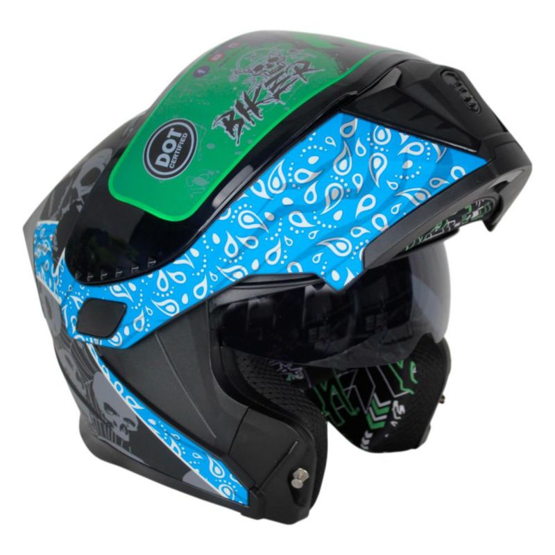 Casco Para Moto Abatible Bandido Blue Certificado Dot talla L