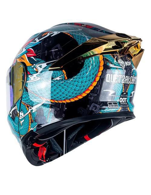 Casco Abatible Kov Thunder Quetzalcoatl M Verde
