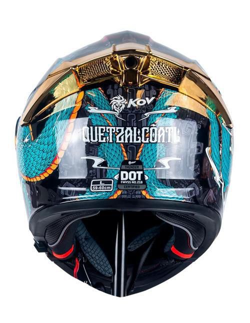 Casco Abatible Kov Thunder Quetzalcoatl M Verde