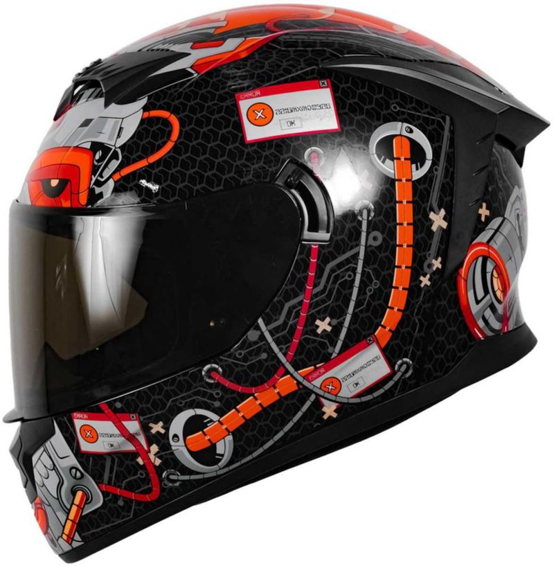 Casco Kov Sparta Error Rojo Integral Dot S Rojo