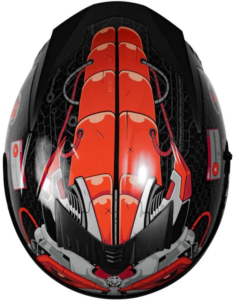 Casco Kov Sparta Error Rojo Integral Dot S Rojo