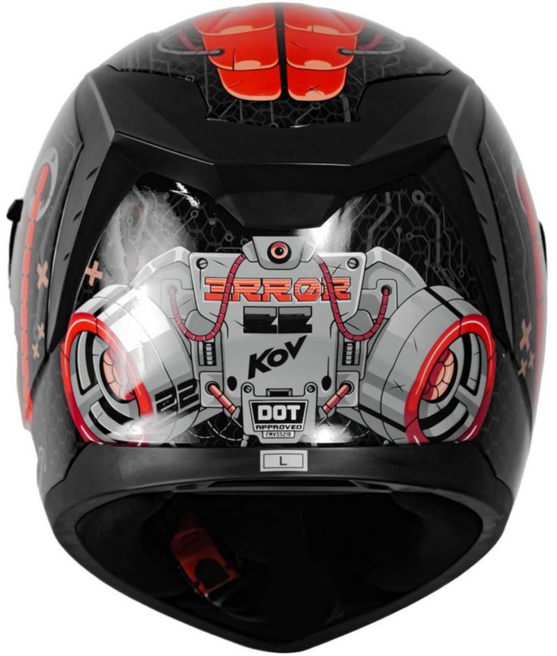 Casco Kov Sparta Error Rojo Integral Dot S Rojo