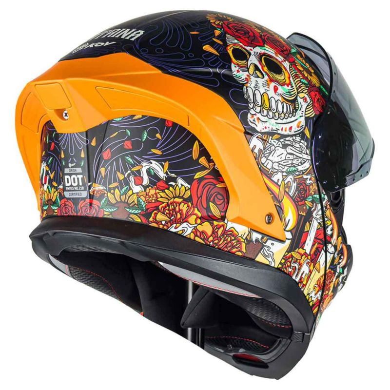 Casco Kov Orion Catrina Naranja XXL Naranja Mate