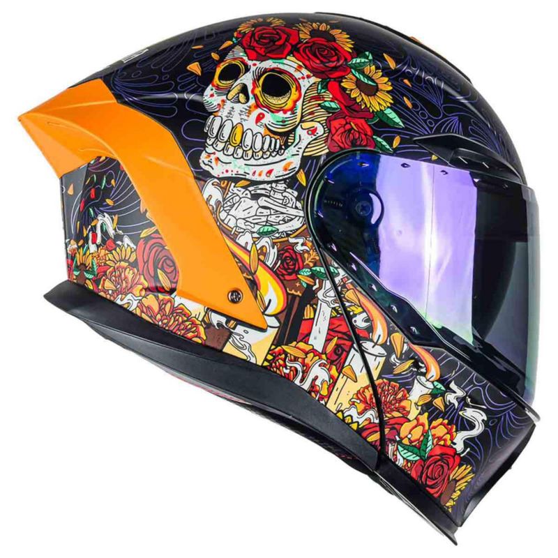 Casco Kov Orion Catrina Naranja XXL Naranja Mate