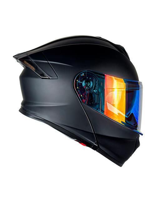 Casco Kov Abatible Thunder Luz Rojo Azul M Negro