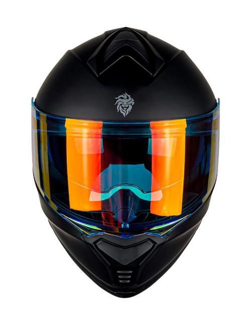 Casco Kov Abatible Thunder Luz Rojo Azul M Negro