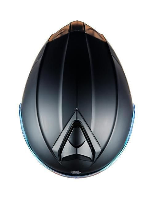 Casco Kov Abatible Thunder Luz Rojo Azul M Negro