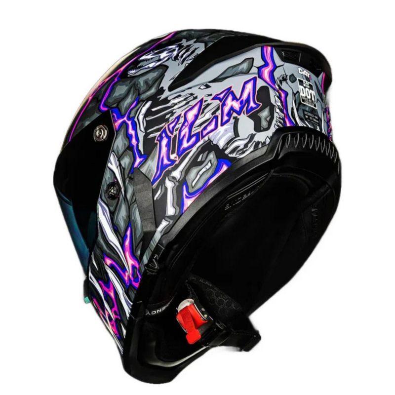 Casco Ilm Vendetta Mf509 Day1 Purple CH Morado Mate