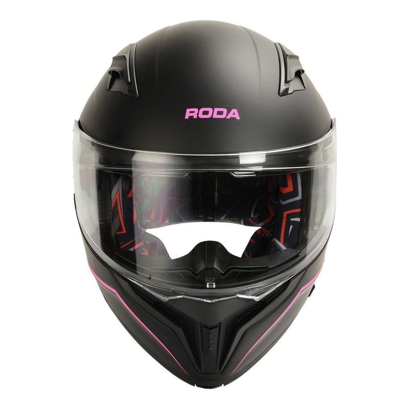 Casco roda force evo negro rosa mate aba M Negro