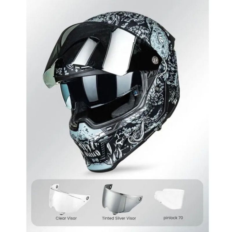 Casco Ilm Vendetta Mf509 Mythology Gris G Gris Mate