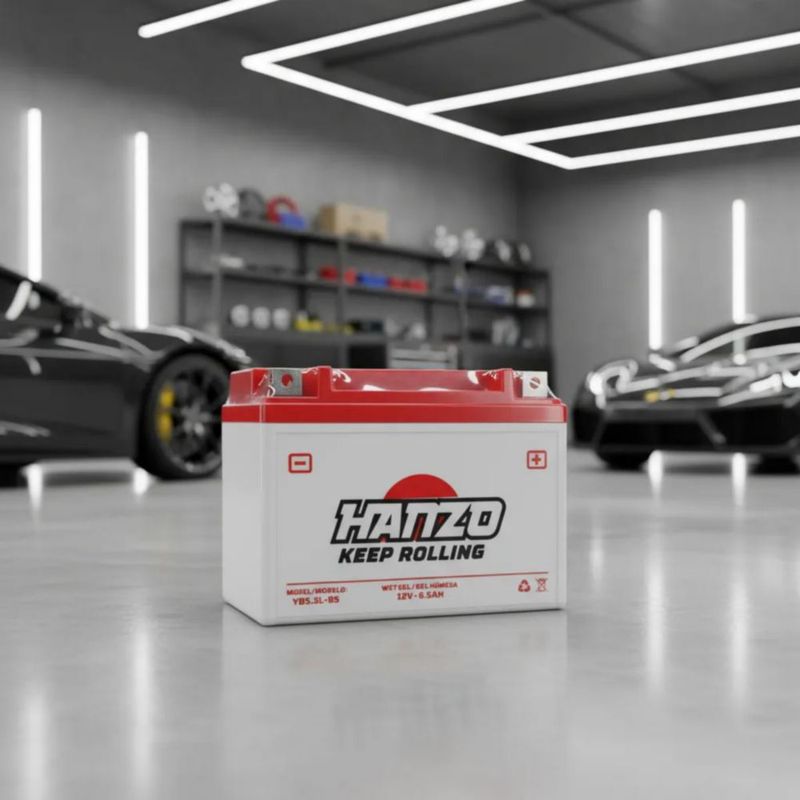Batería Hanzo 12V 6.5Ah Gel Sellada YB6.5L-BS | Potente y Confiable