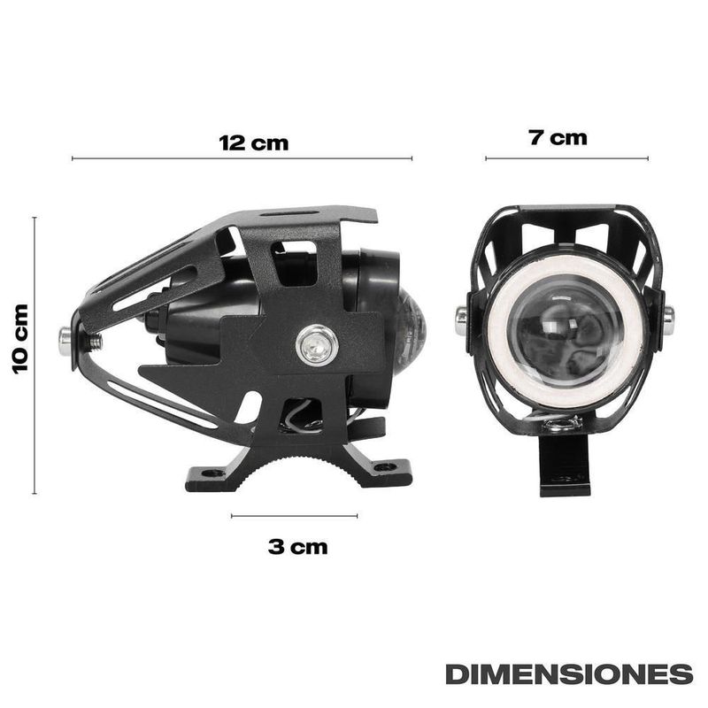 Faro auxiliar azul para moto universal u7 kinlley