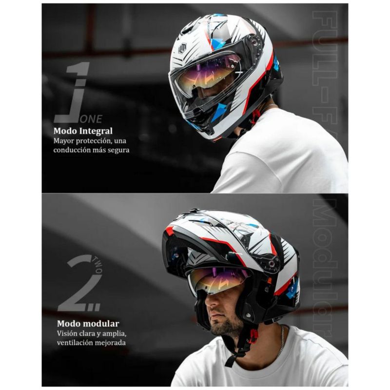 Casco Ilm B-711 Blanco Brillante S Blanco