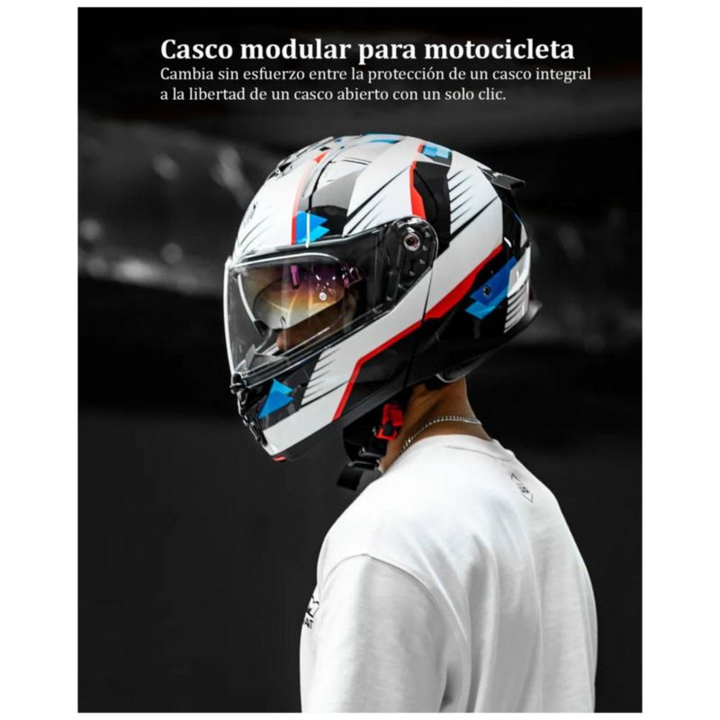 Casco Ilm B-711 Blanco Brillante S Blanco