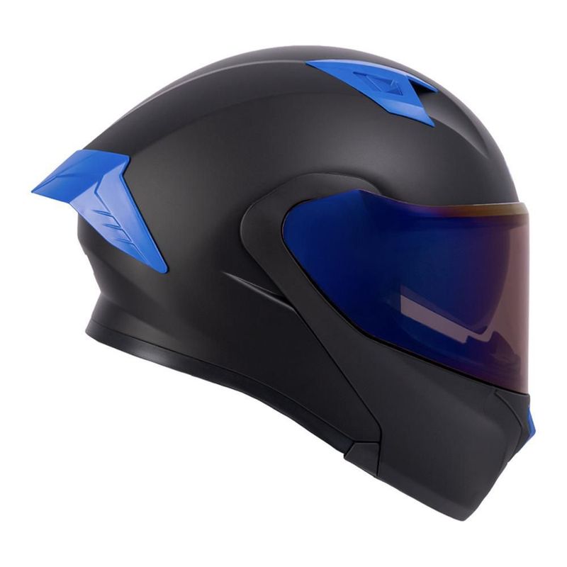 Casco roda rush negro mate mica azul aba M Multicolor