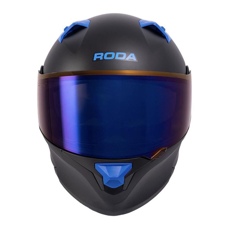 Casco roda rush negro mate mica azul aba M Multicolor