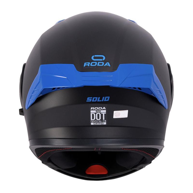 Casco roda rush negro mate mica azul aba M Multicolor